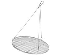 BBQ-Toro Grille en acier inoxydable ronde | Ø 70cm | Grille suspendue avec corde pour trépied | Accessoire de cuisson extérieur, grille pour barbecue, utilisation en plein air