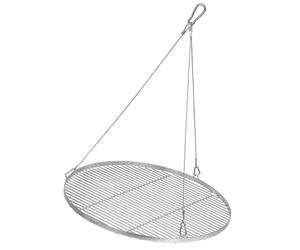 BBQ-Toro Grille en acier inoxydable ronde | Ø 70cm | Grille suspendue avec corde pour trépied | Accessoire de cuisson extérieur, grille pour barbecue, utilisation en plein air