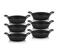 BBQ-Toro I Lot de poêles en fonte ronde Ø 20 cm Ø 20 cm Noir
