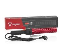 BBQ-Toro IGGI Briquet électrique pour barbecue - Rouge/noir - 2000 W - 650 °C - Allume-charbon électrique pour barbecue - Charbon de bois - Aide à l'allumage électrique de barbecue électrique