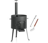 BBQ-Toro Kazan four Ø 39,5 cm, Gulaschkessel avec écumoire, tisonnier, four d'extérieur avec tube