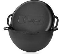 BBQ-Toro Kazan, Marmite en fonte, 19 litres, Grillwok preseasoned-prêt-brûlé, Mijoteuse