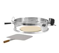 BBQ-Toro Kit de cuisson à pizza en acier inoxydable avec tournebroche, insert à pizza et tournebroche pour barbecue sphérique Ø 57 cm
