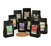 BBQ-Toro Lot de granulés 100 % bois, au choix parmi 9 variétés de 1 kg, fumage pour barbecue, fumoir, four à pizza et systèmes de chauffage