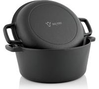 BBQ-Toro Kazan en fonte | 6,8 litres | Pot en fonte Kazan | déjà brûlé