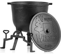 BBQ-Toro Marmite magique "Wizard", 10 litres, en fonte, avec trois pieds, couvercle et étrier