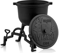 BBQ-Toro Marmite magique "Wizard", 4 litres, en fonte, avec trois pieds, couvercle et étrier