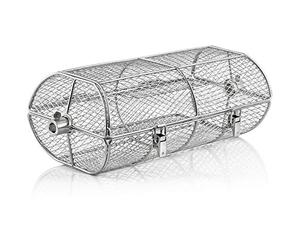 BBQ-Toro Panier grill en acier inoxydable pour broche rotative | 42,5 x 21 x 16 cm | Rondelle universelle pour grill à gaz, panier à broche rotative, panier rotatif