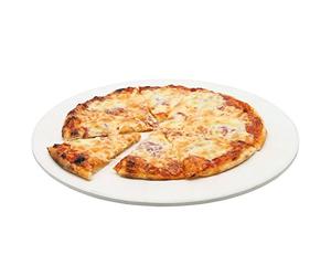 BBQ-Toro Pierre à pizza ronde | Ø 38 cm | Plaque de pierre pour pizza et tartes flambées | Pierre de cordiérite pour barbecue, four et barbecue à gaz | Brique, pierre à pain, assiette à pizza, Baking