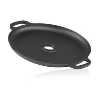 BBQ-Toro Plancha en fonte - Diamètre : 34,5 cm - Plaque de cuisson pour four à fusée - Pré-cuite - Anneau de cuisson pour poêle à fusée, poêle en fonte, pour barbecue à gaz, barbecue au charbon de