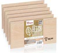 BBQ-Toro Planche à fumer 100 % bois de hêtre (6 pièces) | 30 x 15 x 1 cm | Griller