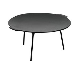 BBQ-Toro Plaque de gril en fonte avec 3 pieds, Ø 45 cm, ronde, ronde, support de four hollandais, déjà brûlé, immédiatement prête à l'emploi