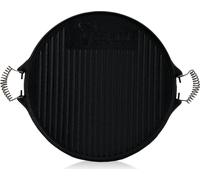 BBQ-Toro Plaque de gril en fonte avec poignées | Ø 42 cm | Plaque réversible, émaillée