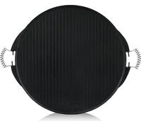 BBQ-Toro Plaque de gril en fonte avec poignées | Ø 53 cm | Plaque réversible, émaillée