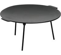 BBQ-Toro Plaque de gril en fonte avec 3 pieds, Ø 45 cm, ronde, ronde, support de four hollandais, déjà brûlé, immédiatement prête à l'emploi