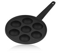 BBQ-Toro - Poêle à Poffertjes en Fonte Avec Poignée - Diamètre 20,5 cm, Hauteur 3 cm - 7 Moules - Preseasoned - Pour Takoyaki et Yeux de Bœuf