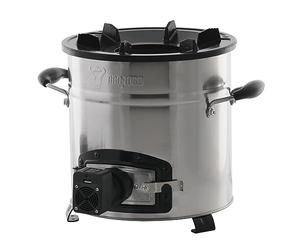 BBQ-Toro - Poêle fusée Rakete #3 en acier inoxydable - Poêle dragon pour cocotte, poêle de cuisson et bien plus - Avec ventilation USB