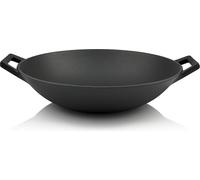 BBQ-Toro poêle wok en fonte Ø 35,5 cm, déjà cuite, poêle en fonte