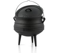 COUVERCLE DE PLANCHA BBQ-Toro Potjie 3 avec pieds, 8 litres, Chaudron de sorcière en fonte, Pot