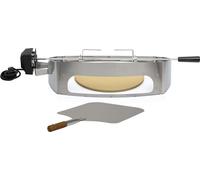 BBQ-Toro Set d'anneaux à pizza en acier inoxydable avec tournebroche Weber Q200 / Q2000 série, Insert à pizza et tournebroche