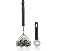 BBQ-Toro Set de 2 brosses à barbecue ergonomiques | Brosse à barbecue, nettoyant pour barbecue