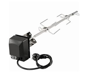 BBQ-Toro Set de broche en acier inoxydable adapté au grill à gaz Weber Spirit | avec 2 aiguilles à viande et moteur | broche de rôtisserie