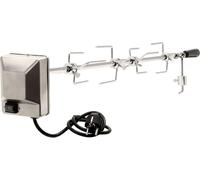 BBQ-Toro Set de brochettes de barbecue 100 cm, y compris 4x aiguilles à viande et moteur en acier inoxydable, 220V - 240V, tournebroche