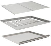 BBQ-Toro Set de grilles, 60 x 48 cm, avec plaque à flammes et bac à graisse, pour rôtissoire gastro (64 x 52 cm)