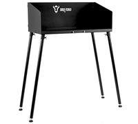 BBQ-Toro Table pour Dutch Oven | 75 x 40 cm | Noir | Table en acier pour sauteuse et accessoires de grillade | Table à grillades avec pieds réglables