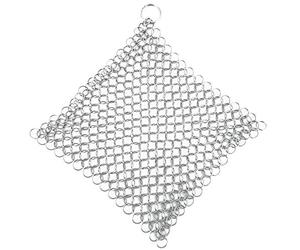 BBQ-Toro Tissu à anneaux en acier inoxydable | Nettoyant pour fonte, four, plaque, casserole, poêle, gaufrier | Nettoyant pour acier inoxydable (12 x 12 cm)