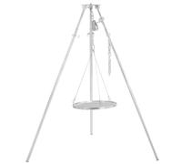 BBQ-Toro Trepied pivotant avec grille de cuisson Ø 50 cm | Fer galvanisé | Hauteur réglable 119-184 cm | Trépied pour brasero, barbecue pivotant sans brasero, barbecue de jardin | Barbecue pivotant