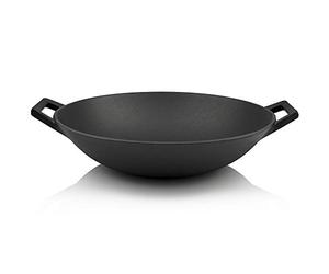 BBQ-Toro Wok en fonte I Ø 35,5 cm I Poêle wok, poêle en fonte I Compatible induction