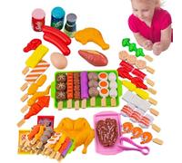BBQ Toy Set - Barbecue Pretend Play Set | Cuisinage de Jeu de Jeu Barbecue Play with BBQ Accessories, Interactive Toys for Kids, Cooking Playset, pour garçons et Filles, Cadeaux