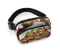 BBQ Türkiye Sac banane tendance avec sangle réglable pour entraînement en plein air cyclisme Unisexe Blanc 20 x 13 cm, blanc, 20x13cm, Sac banane