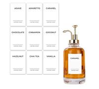 BBRGIRL Lot de 84 étiquettes de sirop de café, étanches, pour le stockage du sirop, caramel, vanille, moka