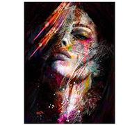 BBSJX Puzzle 1000 Pièces Adultes, Lady Portrait en Bois, Jouets Intellectuels, Cadeau Éducatif pour Enfants, Photo Visage Abstrait 50X75 Cm