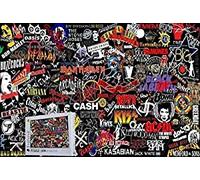 BBSJX Puzzle en Bois 1000 Piecestop Rock Band Logo Puzzle en Bois Art Jouets Éducatifs Cadeaux 50X75Cm,Jeu Éducatif Difficile Challenge Puzzle 75X50Cm