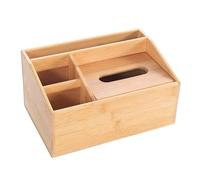 BBTISG Boîte à Mouchoirs Rectangulaire en Bois, Récipient à Papier Rectangulaire avec 3 Emplacements pour Le Rangement de Bureau Grande Boîte à Mouchoirs Rectangulaire