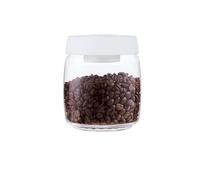 BBTISG Boîte sous vide transparente avec couvercles hermétiques, 400/800/1200 ml - Bocal de rangement alimentaire en verre transparent pour café, sucre, thé, épices - Blanc - 800 ml