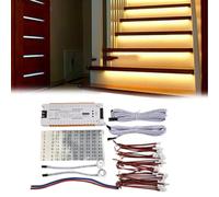 BBTISG Contrôleur de Lumière D'escalier à Détecteur de Mouvement LED, 32 Canaux à Del DC12 V/24 V Contrôle Automatique D'escalier pour Intérieur, Maison, Hôtel, Contrôle Automatique des Escaliers
