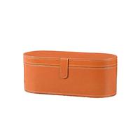 BBTISG Étui Rigide pour Sèche-Cheveux, 33,5 x 13,5 x 13 cm Boîte de Rangement de Voyage en Cuir Synthétique pour Sèche-Cheveux, Brosse à Air Chaud, Bigoudi (orange)