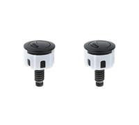 BBTISG Lot de 2 Boutons Poussoirs de Toilette Double Chasse Bouton pour Réservoir de Chasse D'eau Accessoires de Rechange pour Réparation de Réservoir D'eau de Salle de Bain (Noir)