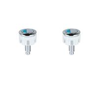 BBTISG Lot de 2 Boutons Poussoirs de Toilette Double Chasse Bouton pour Réservoir de Chasse D'eau Accessoires de Rechange pour Réparation de Réservoir D'eau de Salle de Bain (Argenté)
