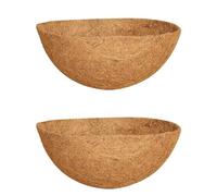BBTISG Lot de 2 Doublures Rondes en Fibre de Coco Naturelle pour Panier à Suspendre Pot de Fleurs de Jardin, Pot de Fleurs (40,6cm)