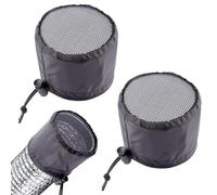 BBTISG Lot de 2 Filtres pour Grille D'aération de Tente de Culture, Filet de Filtre avec Bande élastique pour Ventilateur D'aspiration, Croissance des Plantes, Ventilation de Tente (6 Pouces)