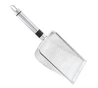 BBTISG Lot de 2 pelles à sable en acier inoxydable pour reptiles - Tamis à litière en maille fine - Pour bac à sable et bac à sable - Trou : 2,8 mm