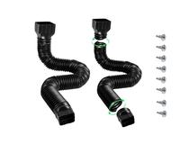 BBTISG Lot de 2 Rallonges de Tuyau de Descente de Gouttière de 50 à 147cm Connecteur Flexible pour la Plupart des Becs de Descente Résidentiels (noir)