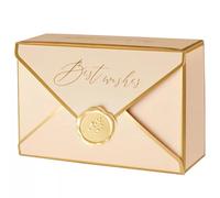 BBTISG Lot de 50 Boîtes à Bonbons de Mariage, Boîtes Cadeaux Bronzées en Forme D'enveloppe Boîtes à Bonbons Biscuits Boîtes Cadeaux pour Mariage (champagne)