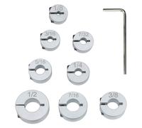 BBTISG Lot de 8 Colliers D'arrêt de Profondeur pour Foret de 0,3cm à 1,27cm, 1,27cm Bague D'arrêt de Profondeur Anneaux Fendus pour Percer des Trous en Bois