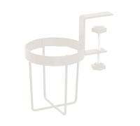 BBTISG Porte Gobelet de Bureau en Acier Inoxydable à Pince Sur Support Vertical Horizontal pour Bureau ou Table pour Tasses à Café, Bouteilles D'eau (blanc)